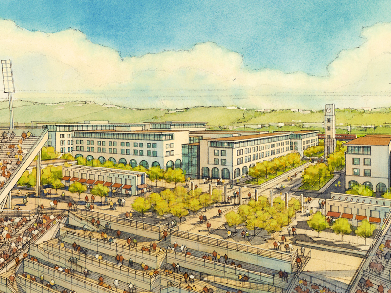 SDSU Innovation District From Inside Snapdragon Stadium