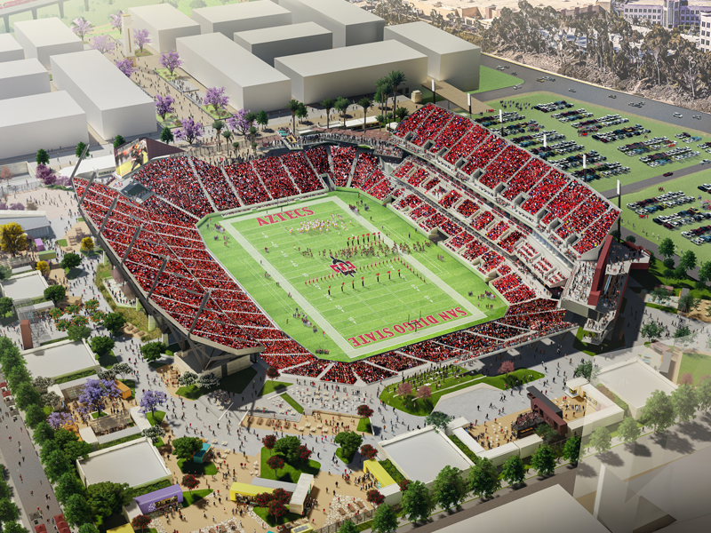 Snapdragon Stadium Aerial View